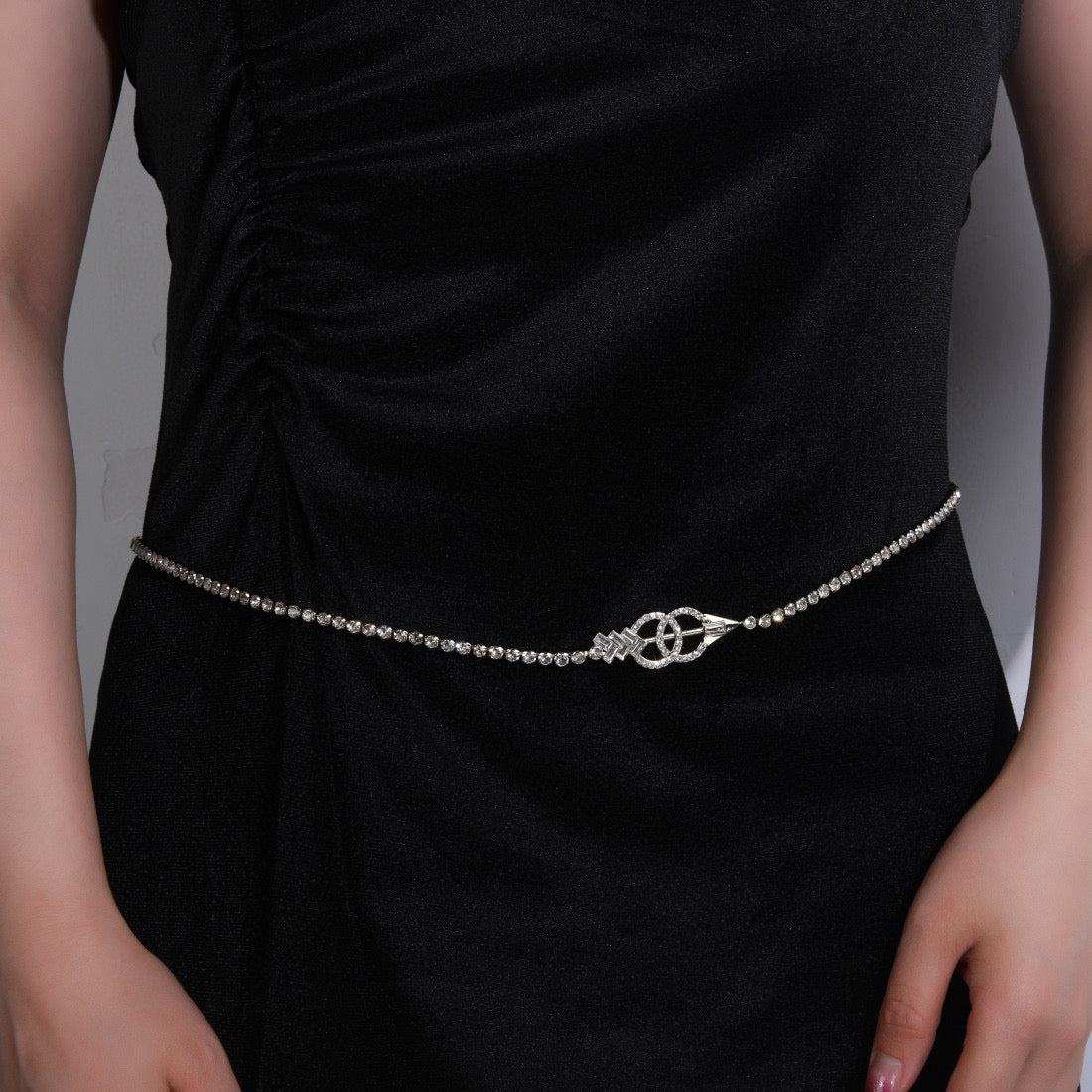 Signature Emblem Jewelry Accessory in Polished Metal-Tone – Design 015 front product view