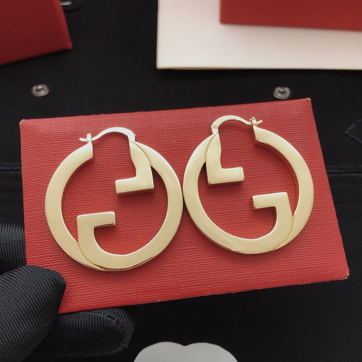 Geometric Emblem Jewelry Accessory in Gold-Tone – Design 002 detail view