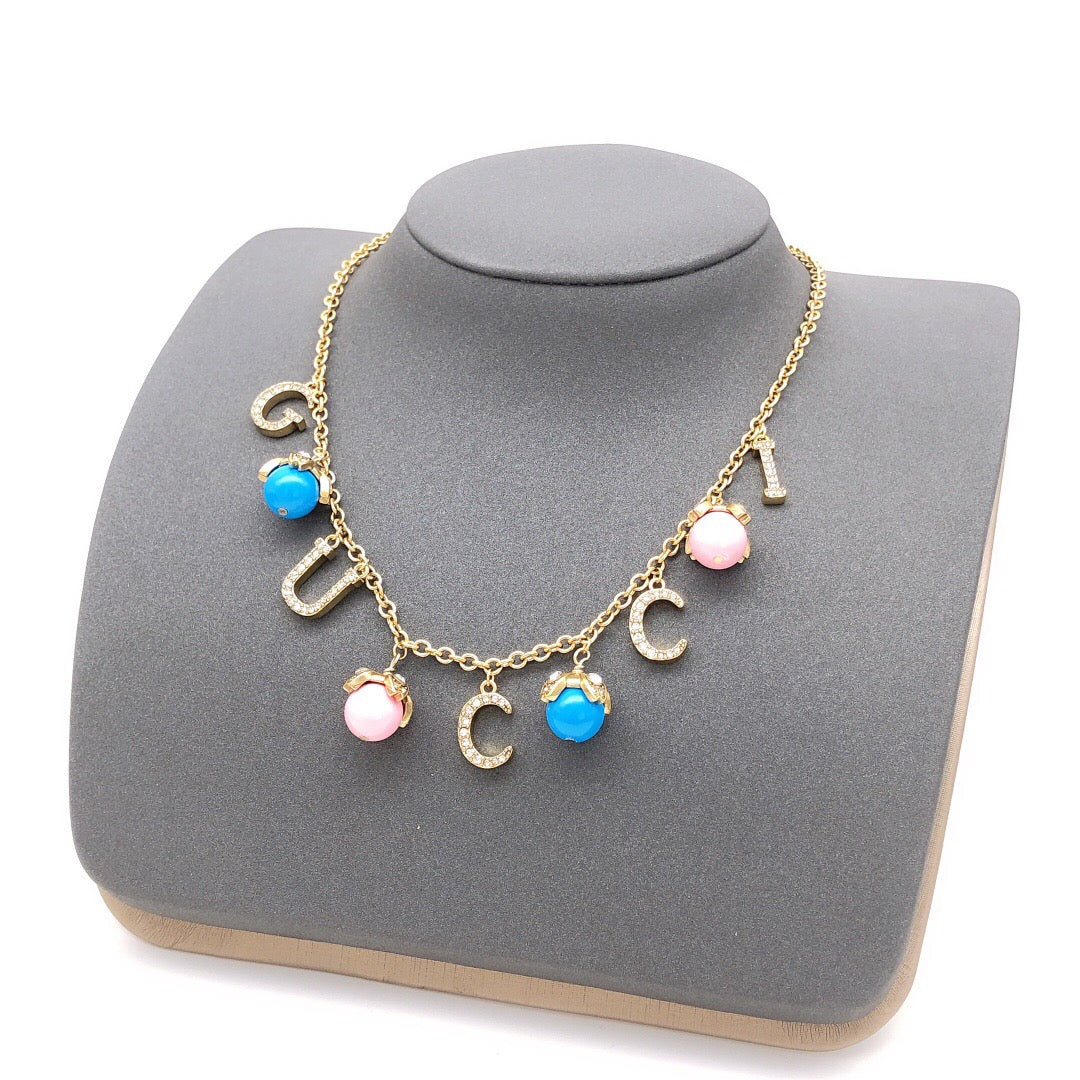 Floral Pendant Necklace in Gold-Tone – Design 001 main product view