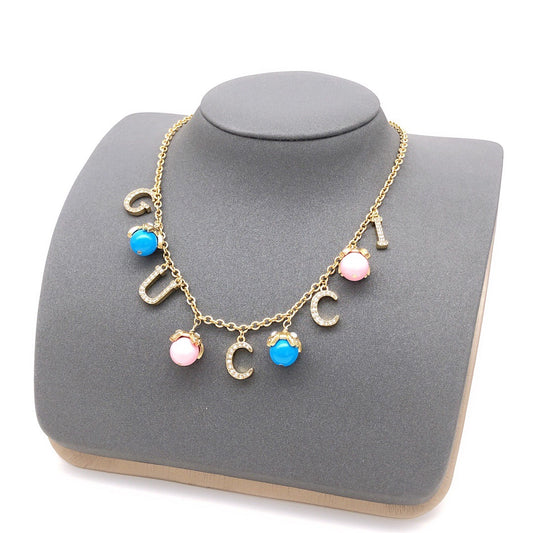 Floral Pendant Necklace in Gold-Tone – Design 001 main product view