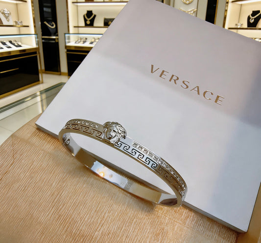 Medusa Head Statement Bracelet in Polished Metal-Tone – Design 02 main product view