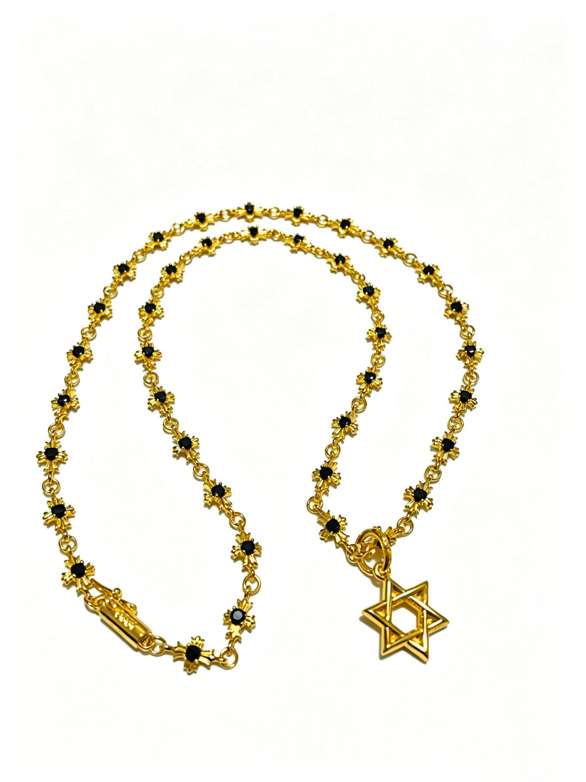 Cross Pendant Necklace in Antique Silver-Tone – Design 09 front product view