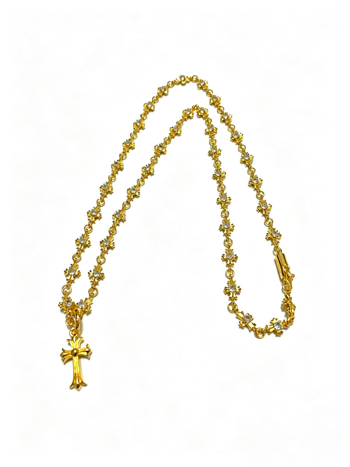 Signature Emblem Pendant Necklace in Polished Metal-Tone – Design 028 detail view