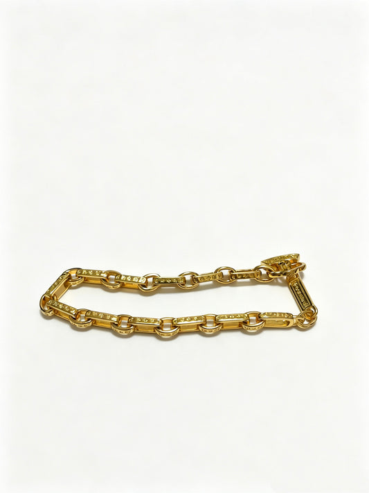 Cross Cuban-Link Bracelet in Antique Silver-Tone – Cuban Link – Design 14 main product view