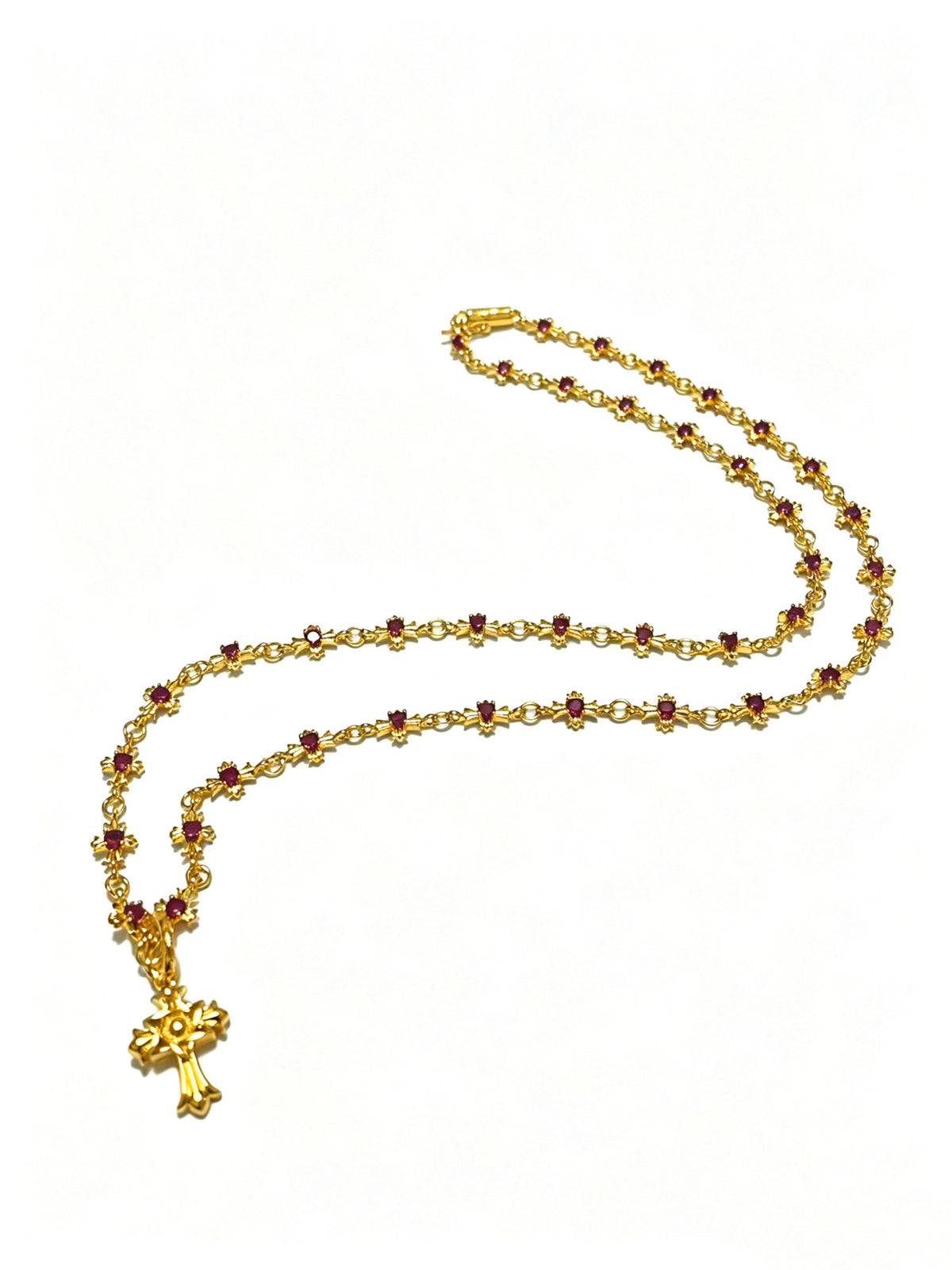 Signature Emblem Pendant Necklace in Polished Metal-Tone – Design 027 front product view