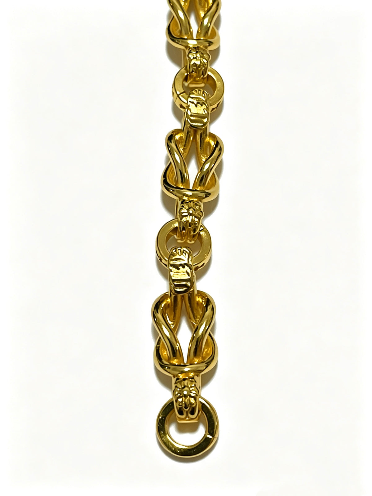 Cross Cuban-Link Bracelet in Antique Silver-Tone – Cuban Link – Design 13 styled product view