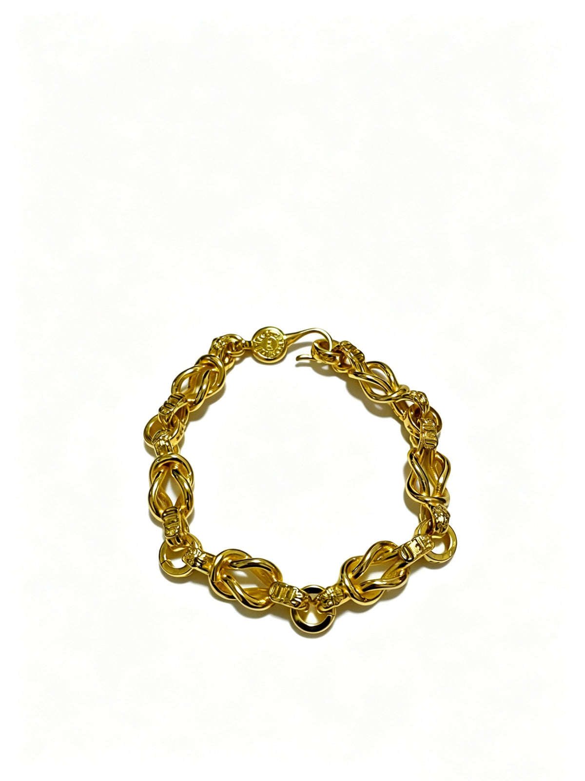 Signature Emblem Bracelet in Polished Metal-Tone – Design 017 main product view