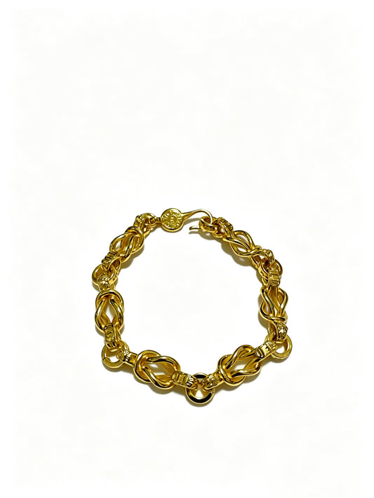 Cross Cuban-Link Bracelet in Antique Silver-Tone – Cuban Link – Design 13 main product view