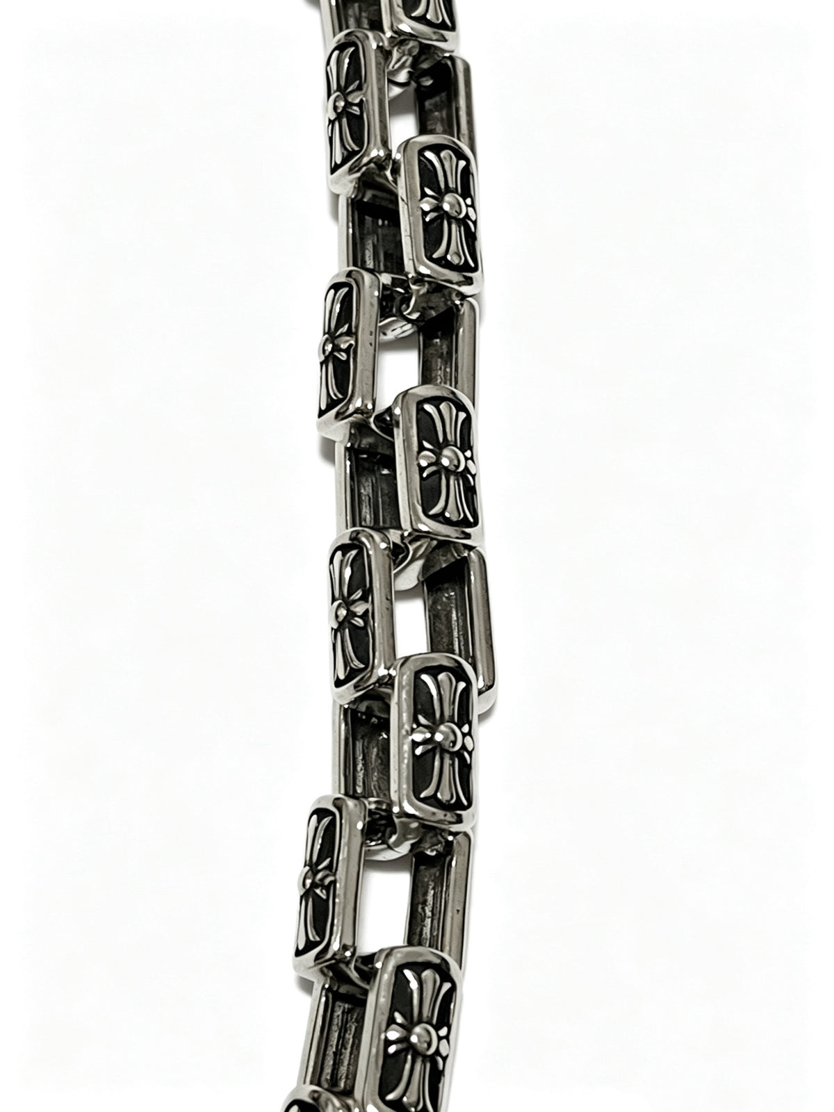 Signature Emblem Bracelet in Polished Metal-Tone – Design 016 styled product view