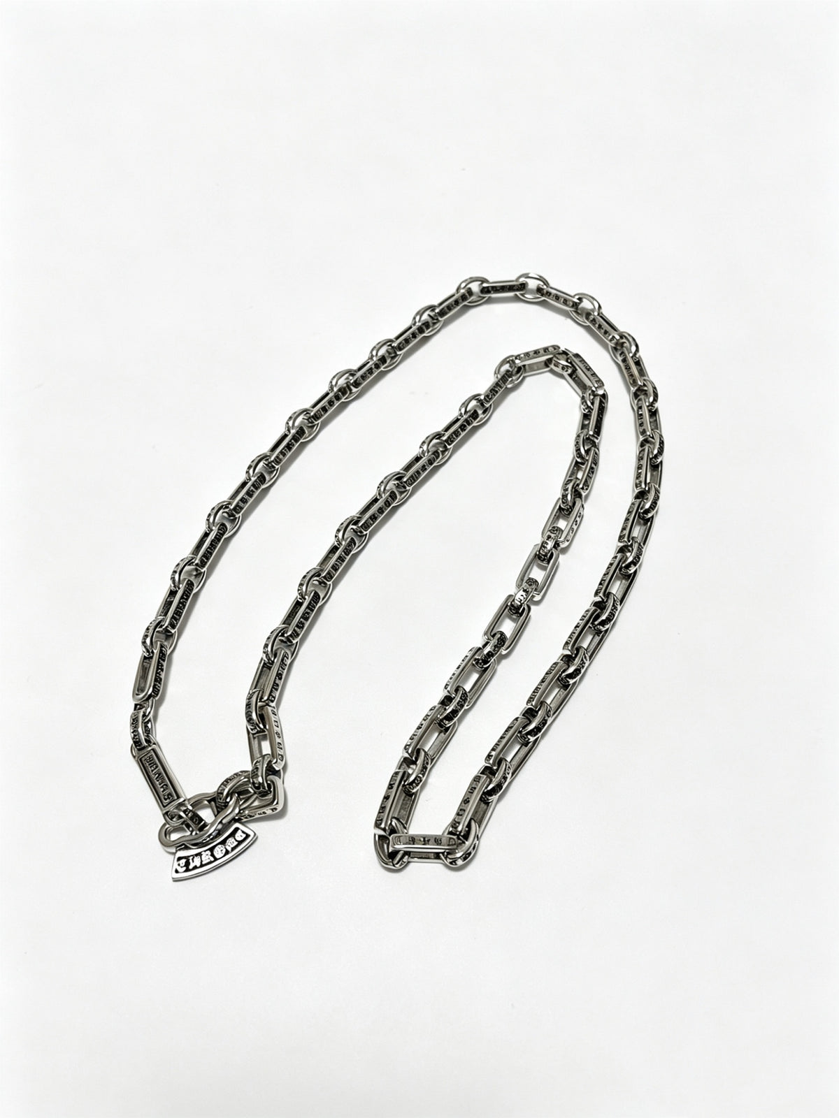 Signature Emblem Pendant Necklace in Polished Metal-Tone – Design 025 front product view