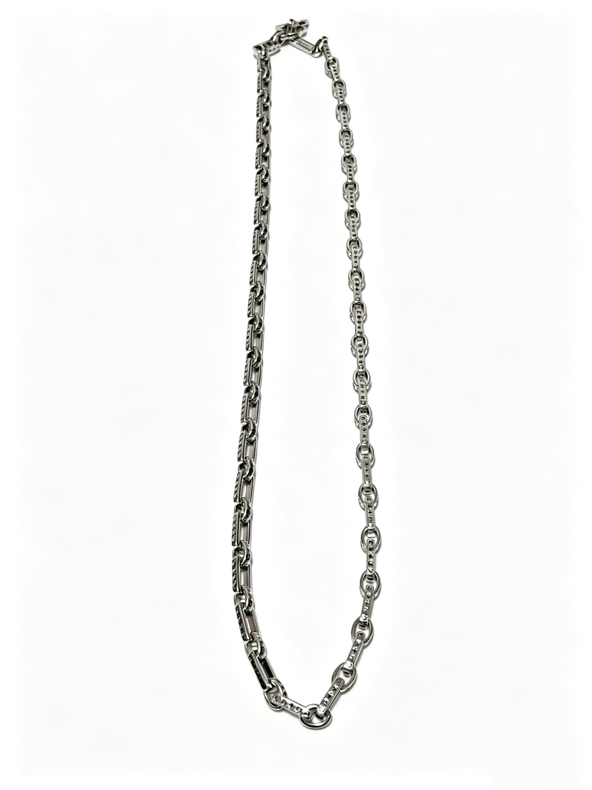 Cross Pendant Necklace in Antique Silver-Tone – Design 05 detail view