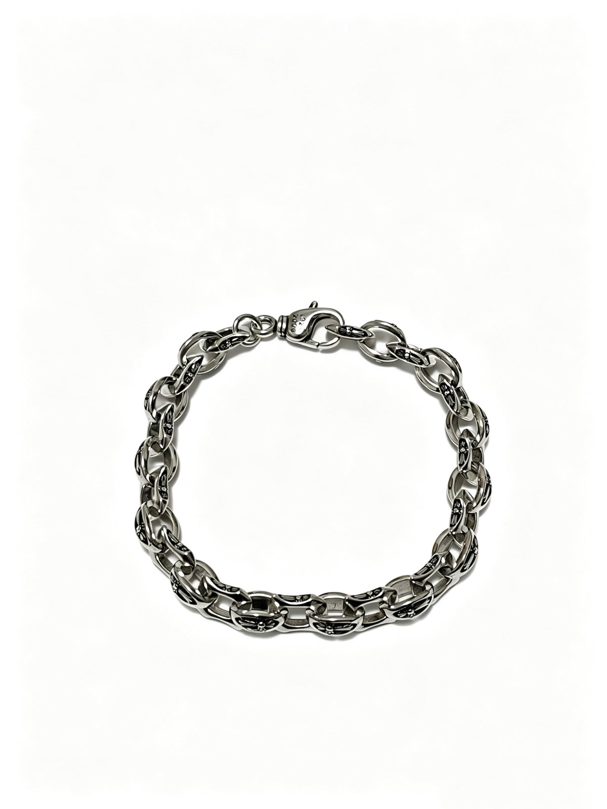 Signature Emblem Bracelet in Polished Metal-Tone – Design 015 main product view