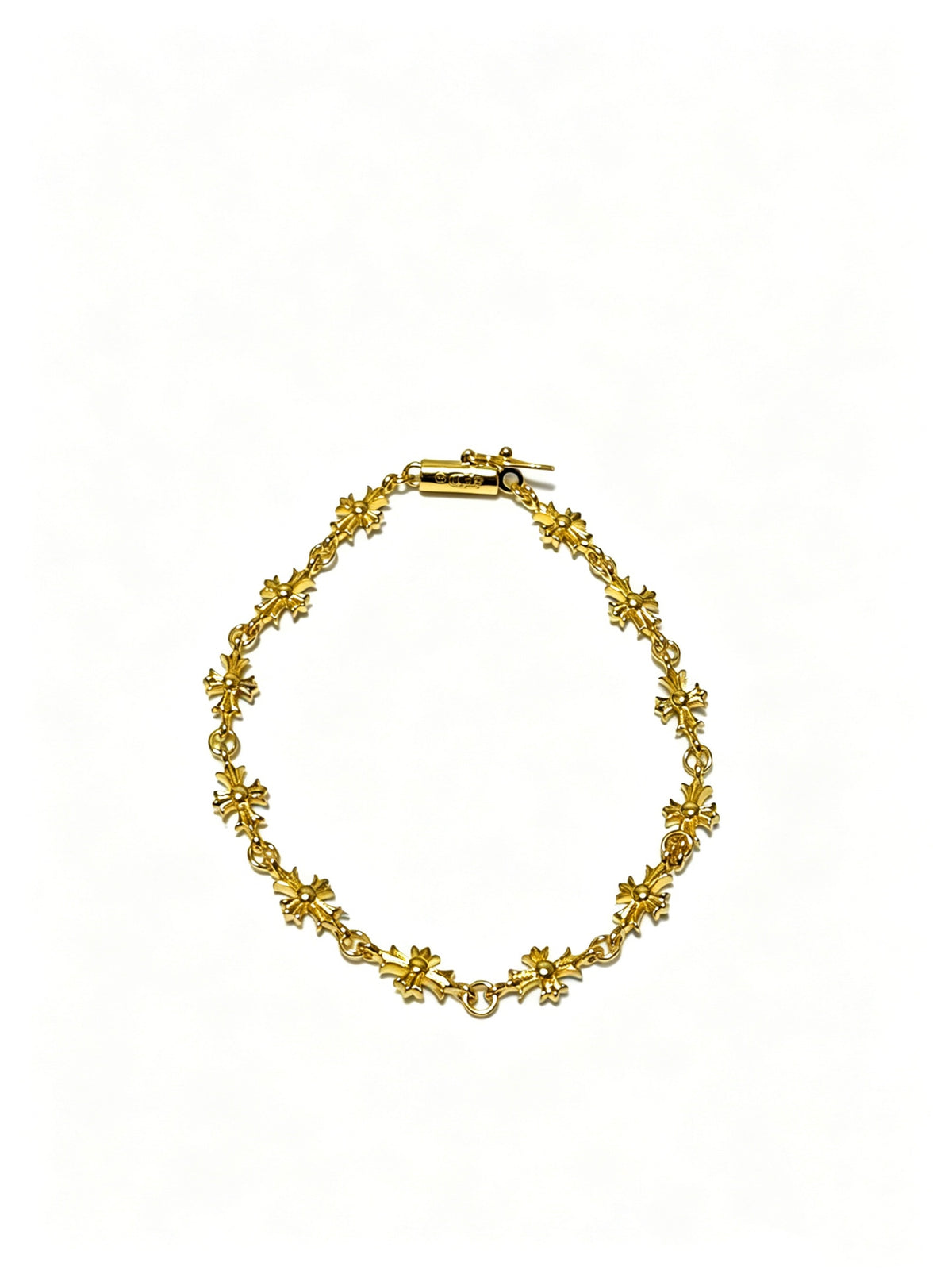 Signature Emblem Bracelet in Polished Metal-Tone – Design 014 main product view