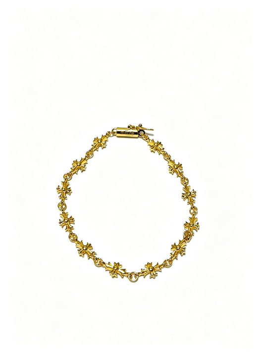 Cross Cuban-Link Bracelet in Antique Silver-Tone – Cuban Link – Design 10 main product view