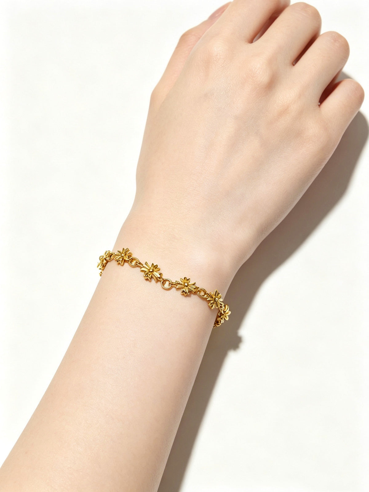 Signature Emblem Bracelet in Polished Metal-Tone – Design 014 main product view