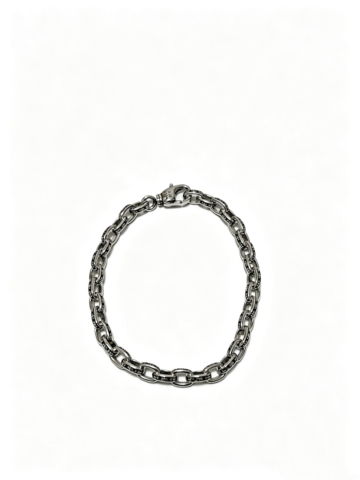 Signature Emblem Bracelet in Polished Metal-Tone – Design 013 front product view