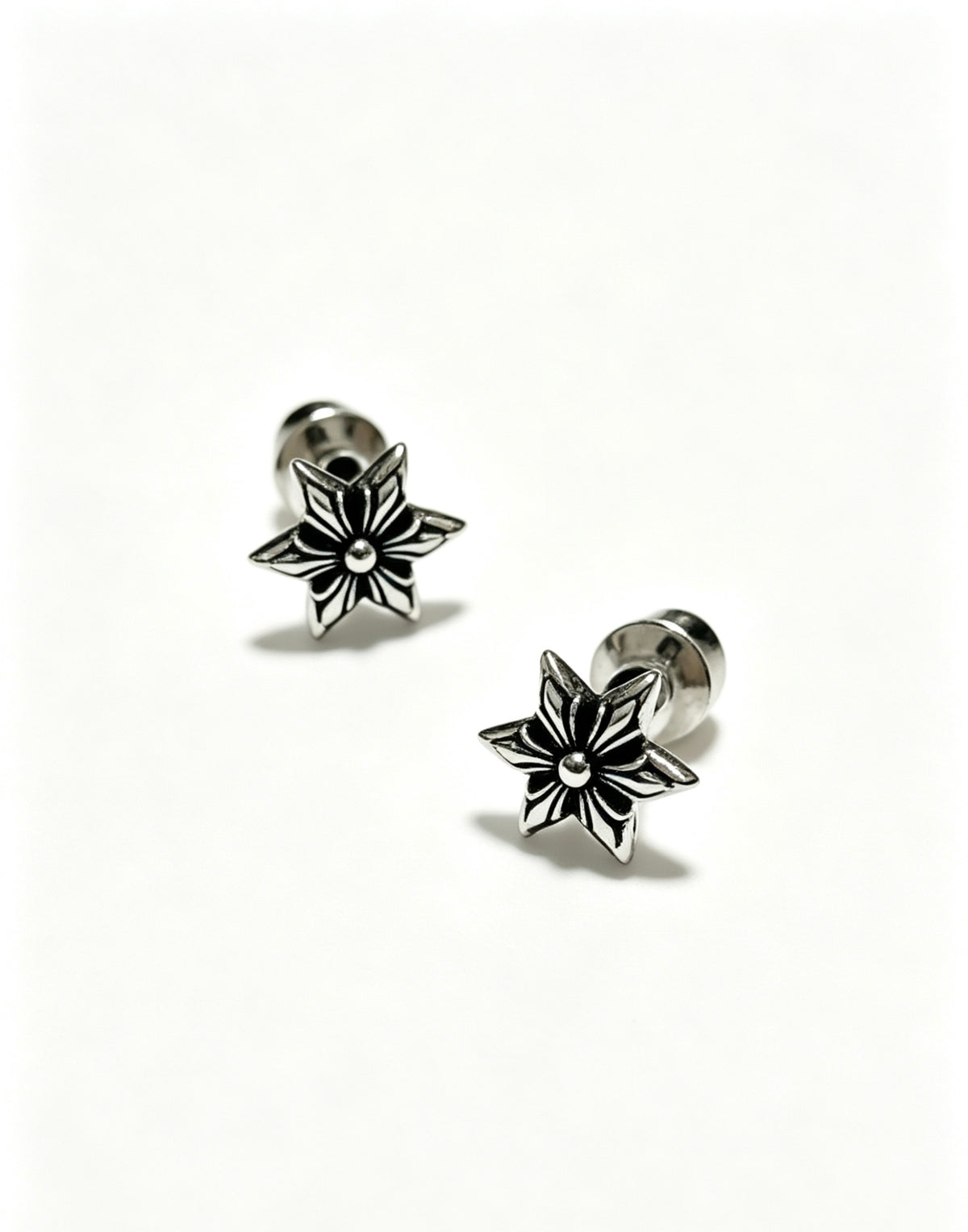 Cross Statement Earrings in Metal-Tone – Design 05 detail view