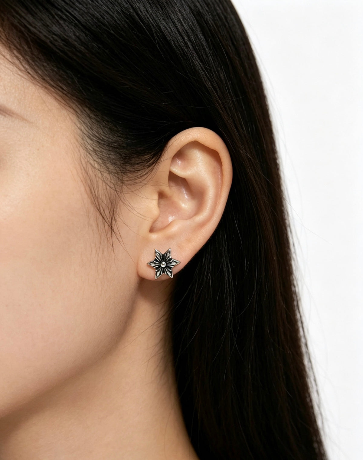 Cross Statement Earrings in Metal-Tone – Design 05 front product view