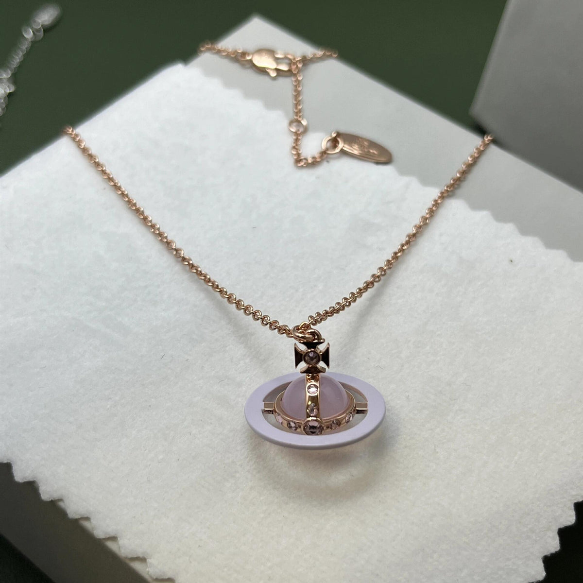 Orb Pendant Necklace in Polished Metal-Tone – Design 028 side detail