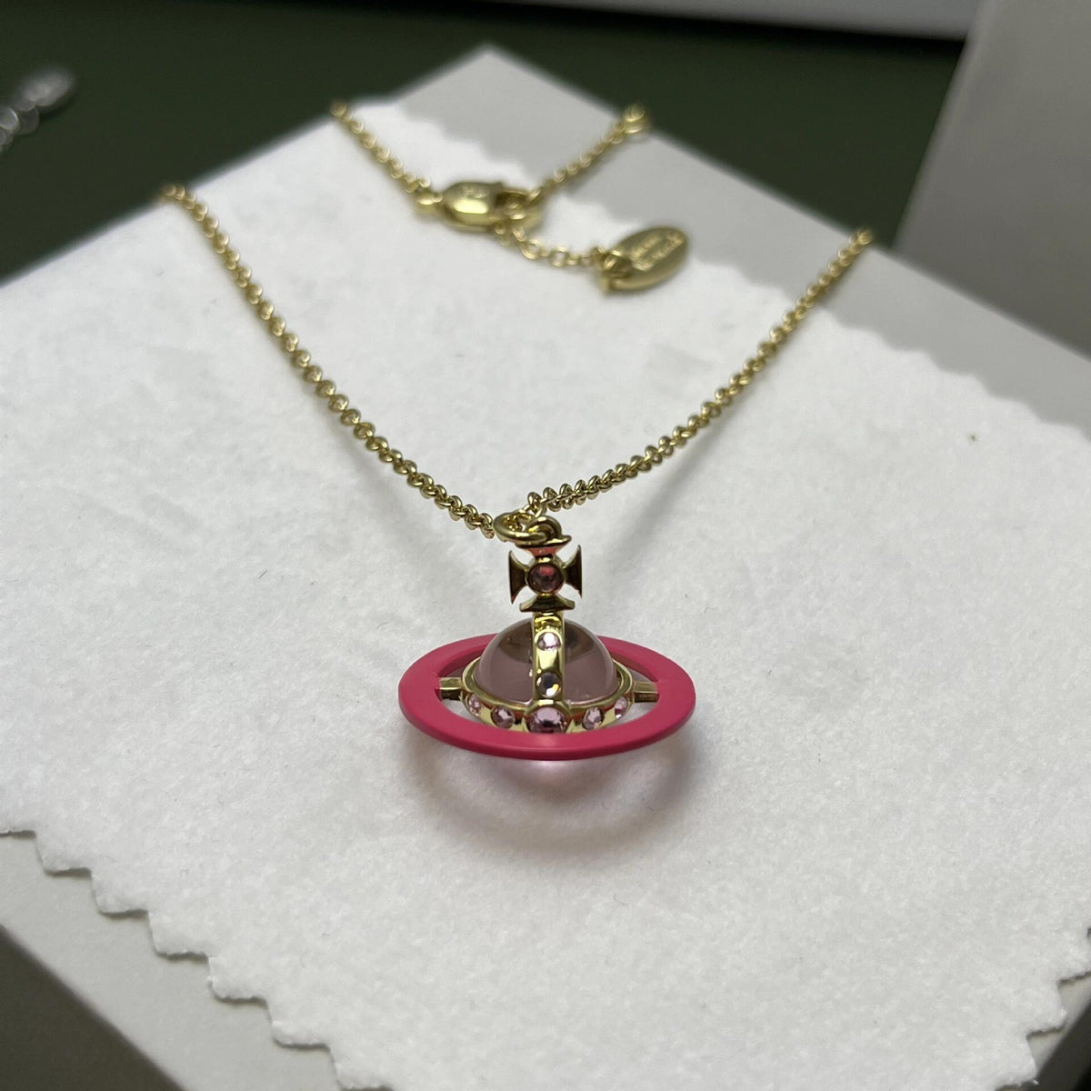 Orb Pendant Necklace in Polished Metal-Tone – Design 028 main product view