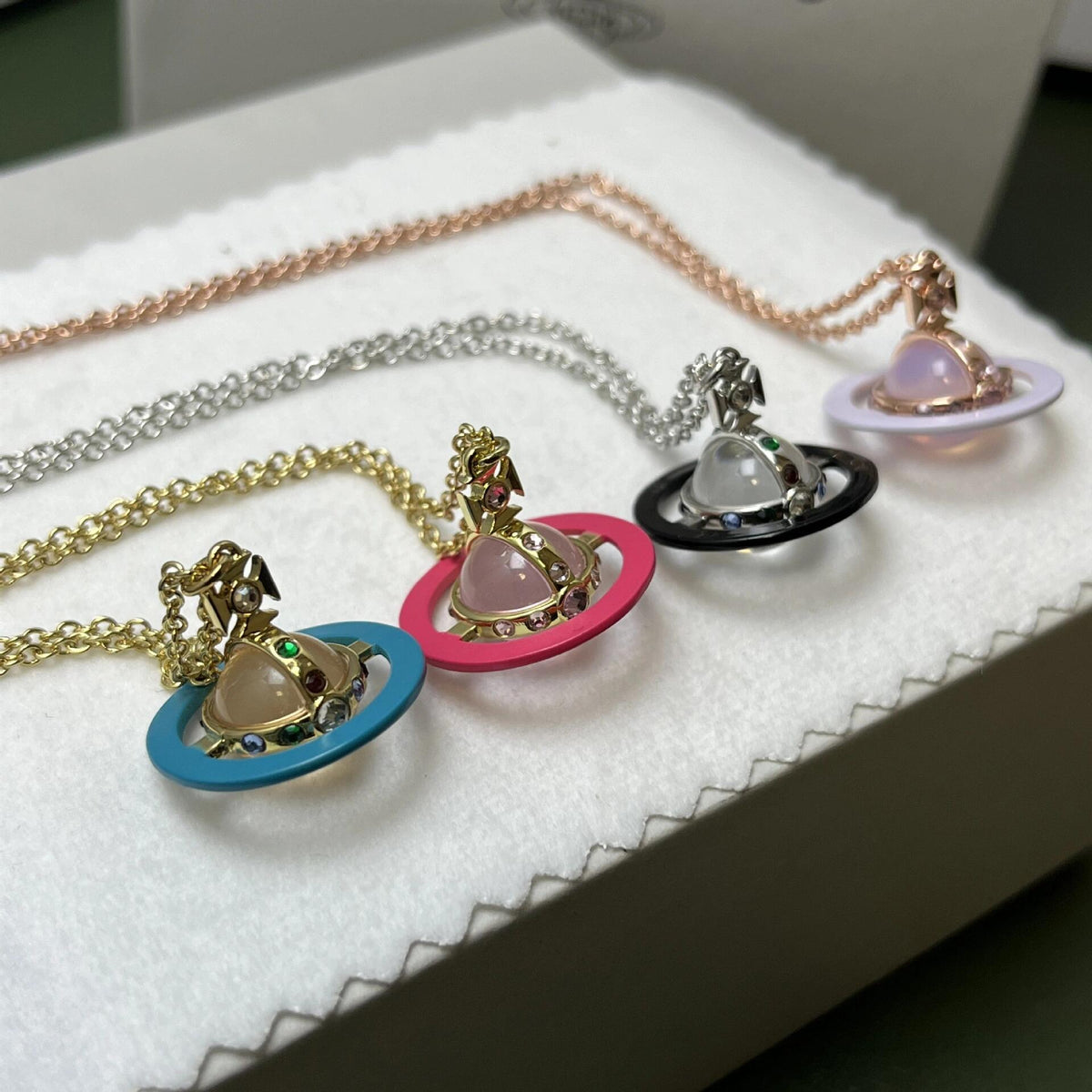Orb Pendant Necklace in Polished Metal-Tone – Design 028 front product view