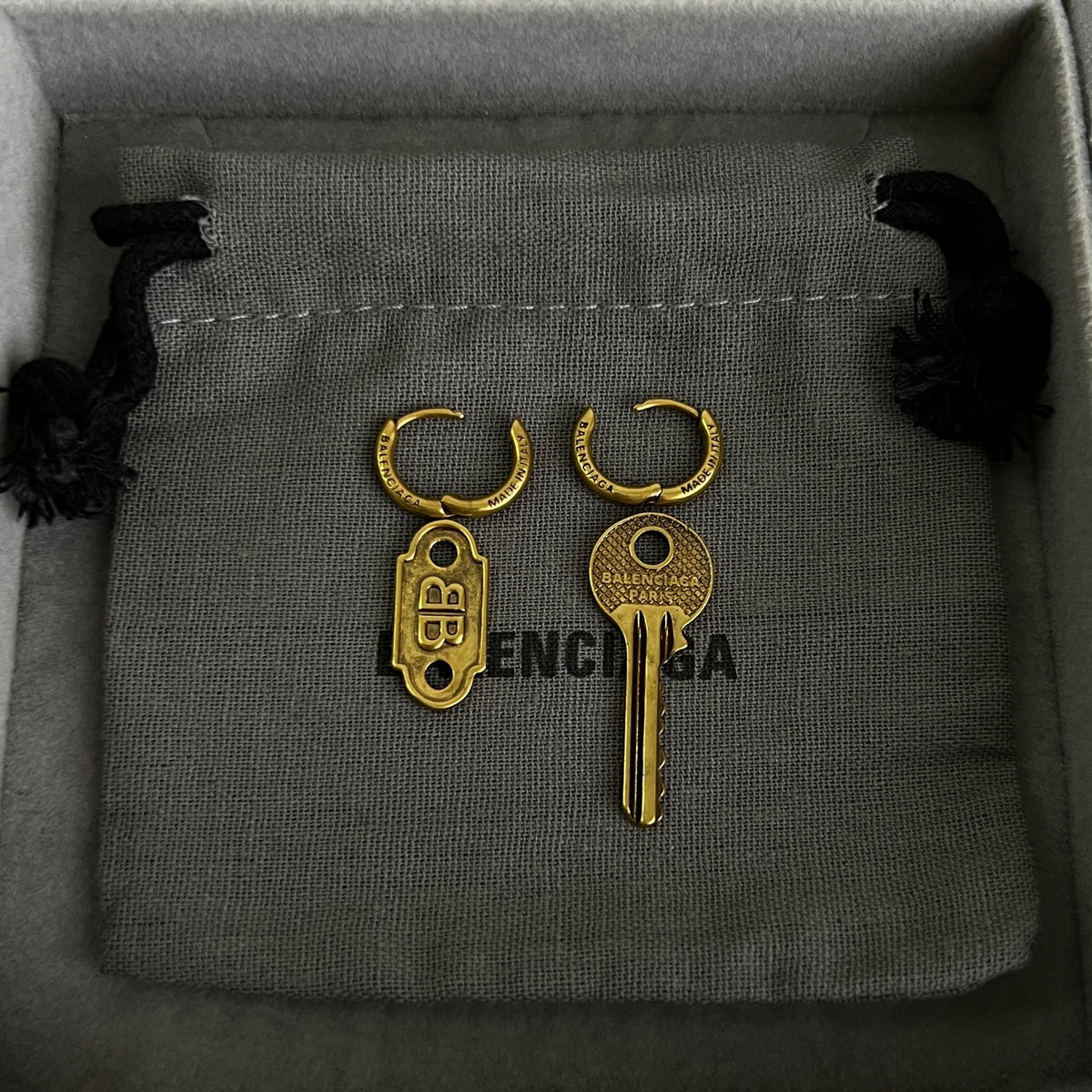 Ring Motif Statement Earrings in Polished Metal-Tone – Design 001 styled product view