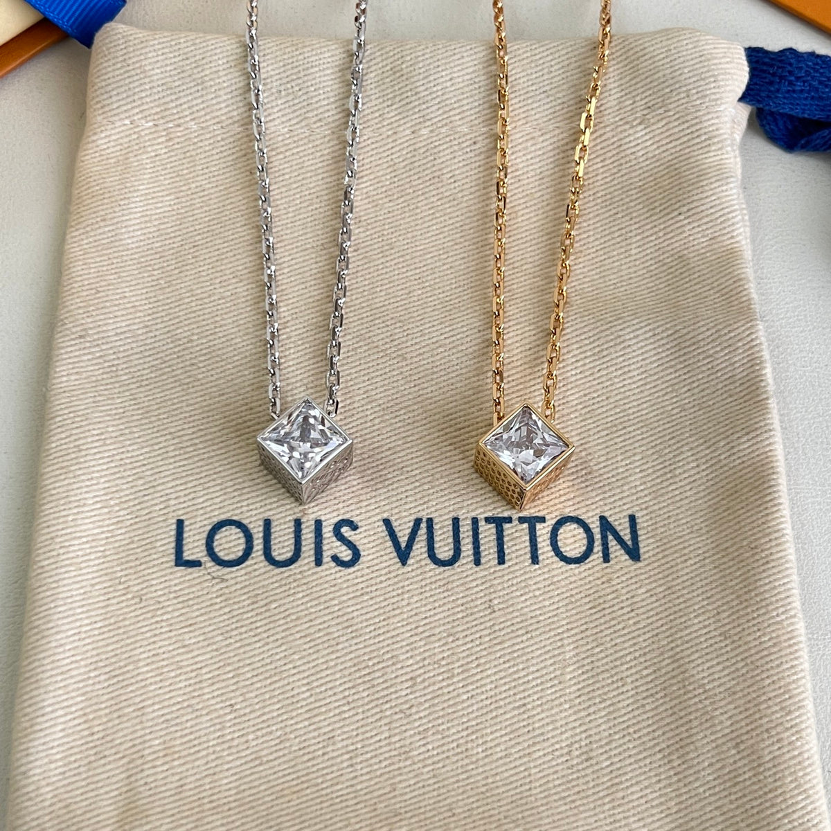 Geometric Emblem Pendant Necklace in Polished Metal-Tone – Design 006 detail view