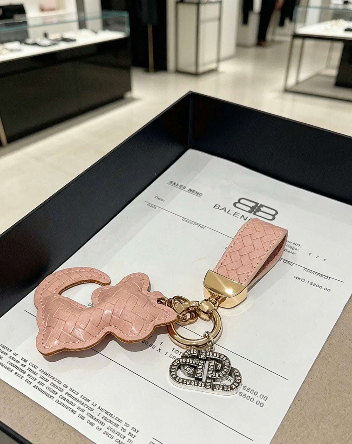 Key Jewelry Accessory in Polished Metal-Tone – Design 013 styled product view