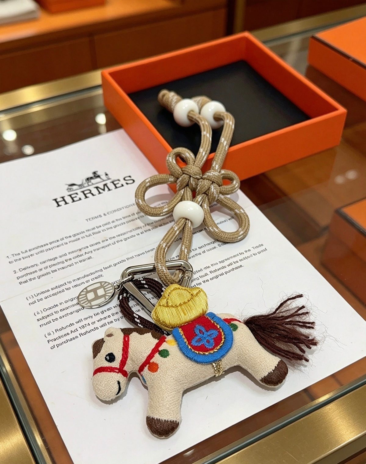 Horse Keychain in Silver-Tone – Design 007 front product view