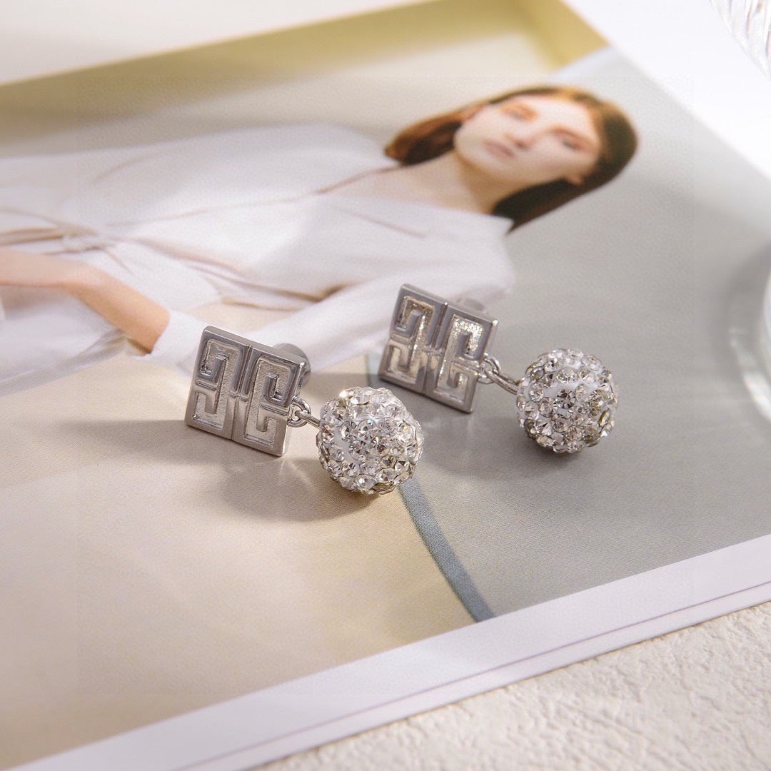 Infinity Crystal-Accent Stud Earrings – Crystal Detail main product view