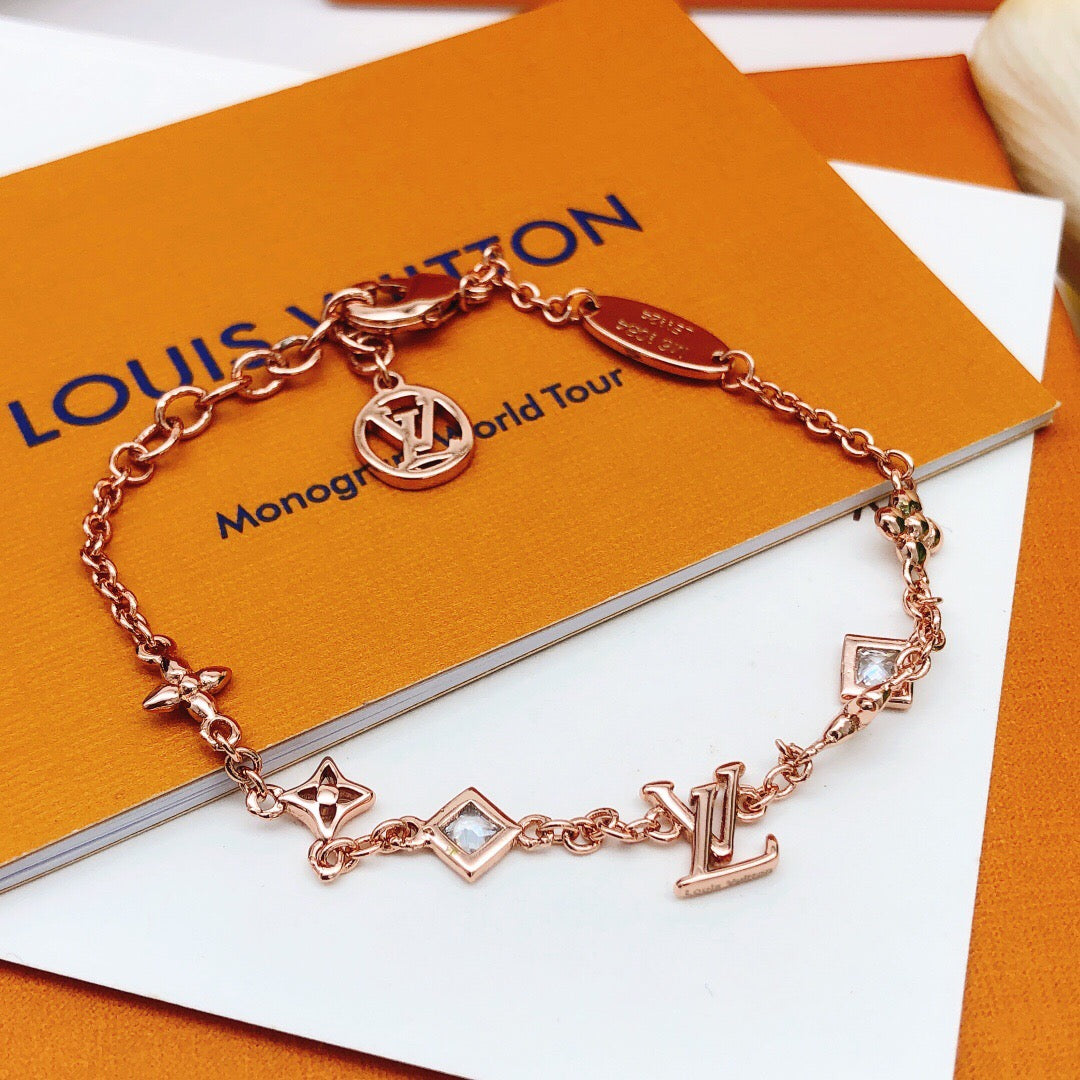 Geometric Emblem Bracelet in Rose-Gold-Tone – Rose Gold Detail – Design 006 main product view