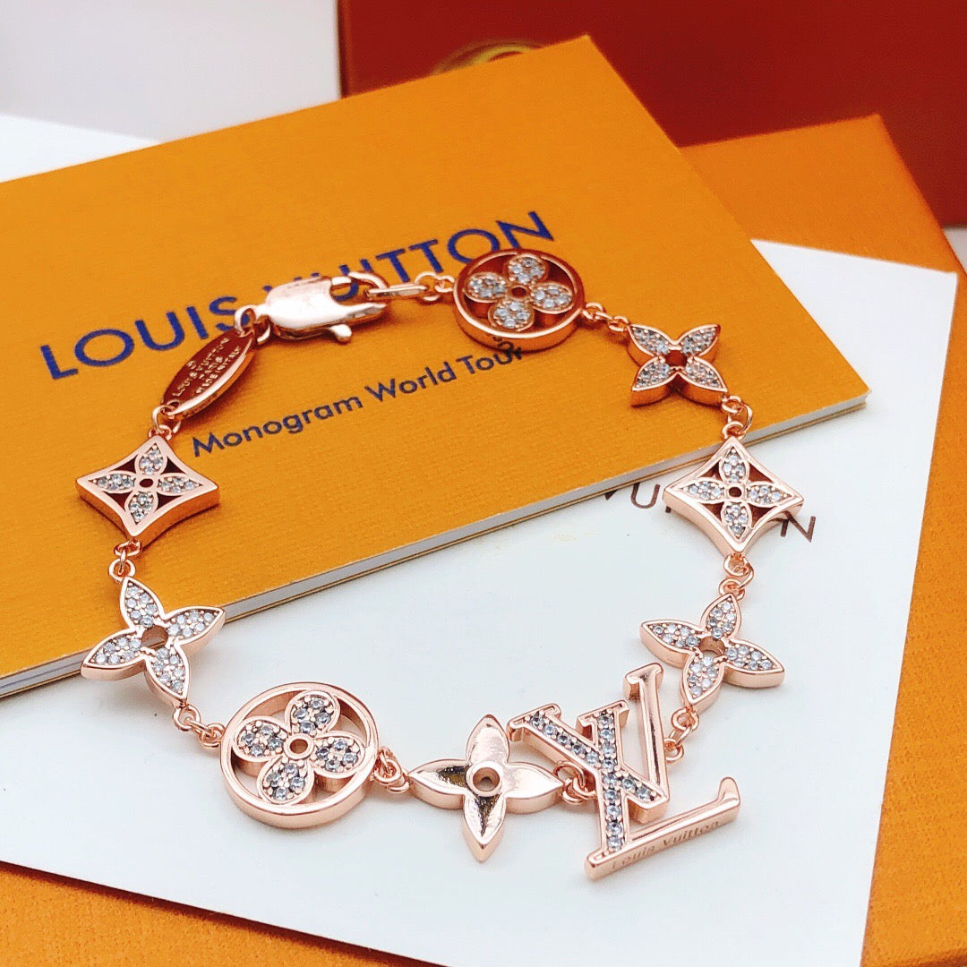 Geometric Emblem Bracelet in Rose-Gold-Tone – Rose Gold Detail – Design 007 main product view