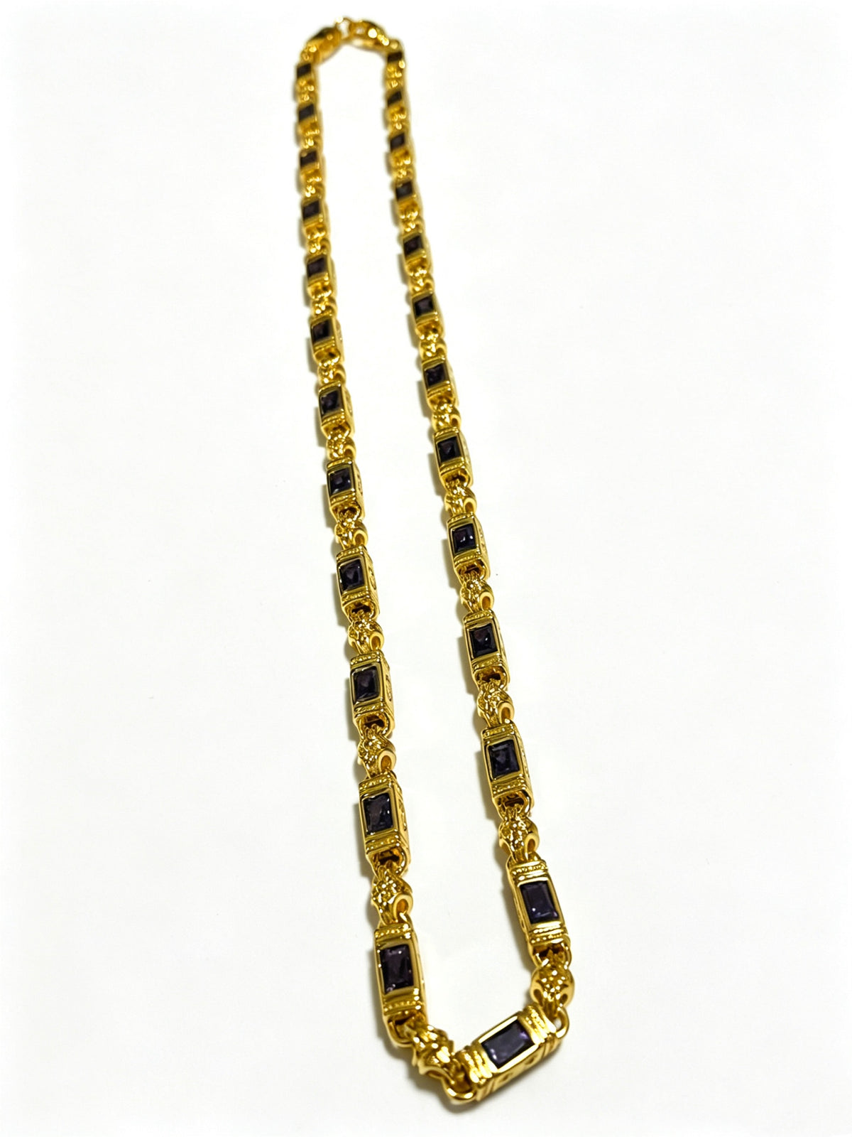 Signature Emblem Pendant Necklace in Polished Metal-Tone – Design 020 front product view