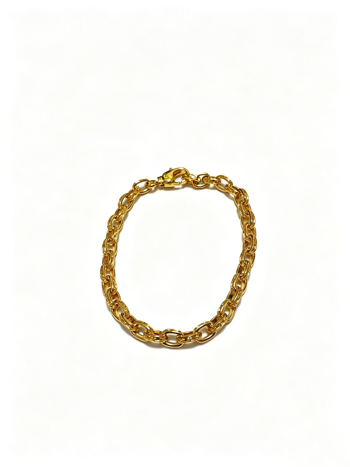 Cross Cuban-Link Bracelet in Antique Silver-Tone – Cuban Link – Design 08 main product view