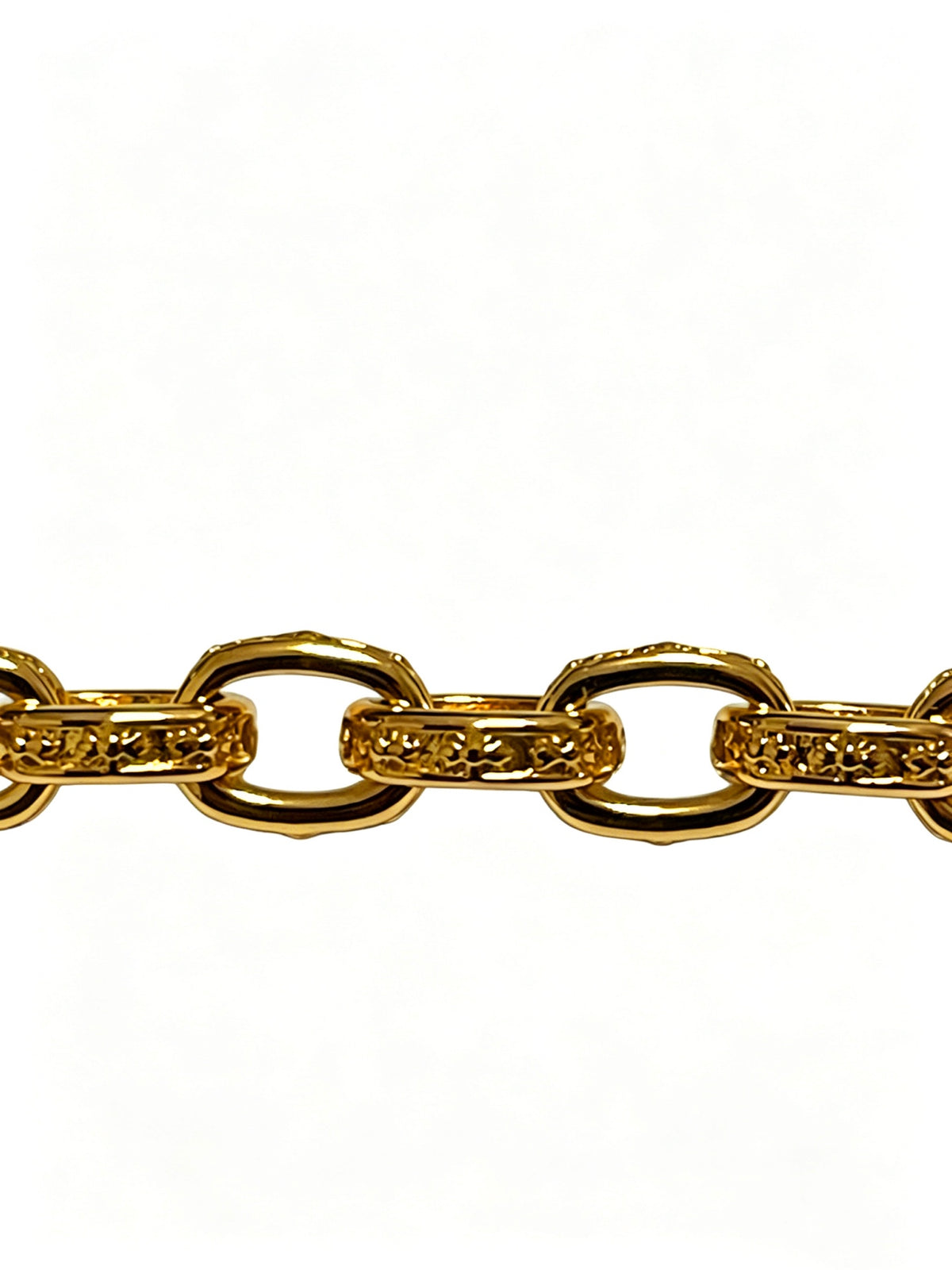 Signature Emblem Bracelet in Polished Metal-Tone – Design 011 side detail