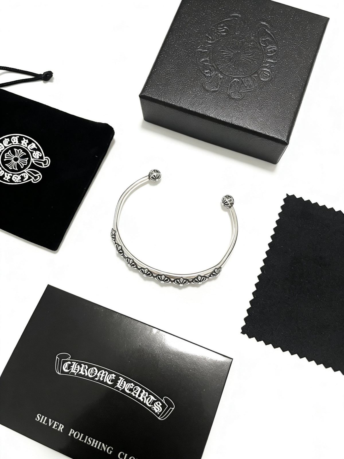 Cross Statement Bracelet in Metal-Tone – Design 05 close-up detail