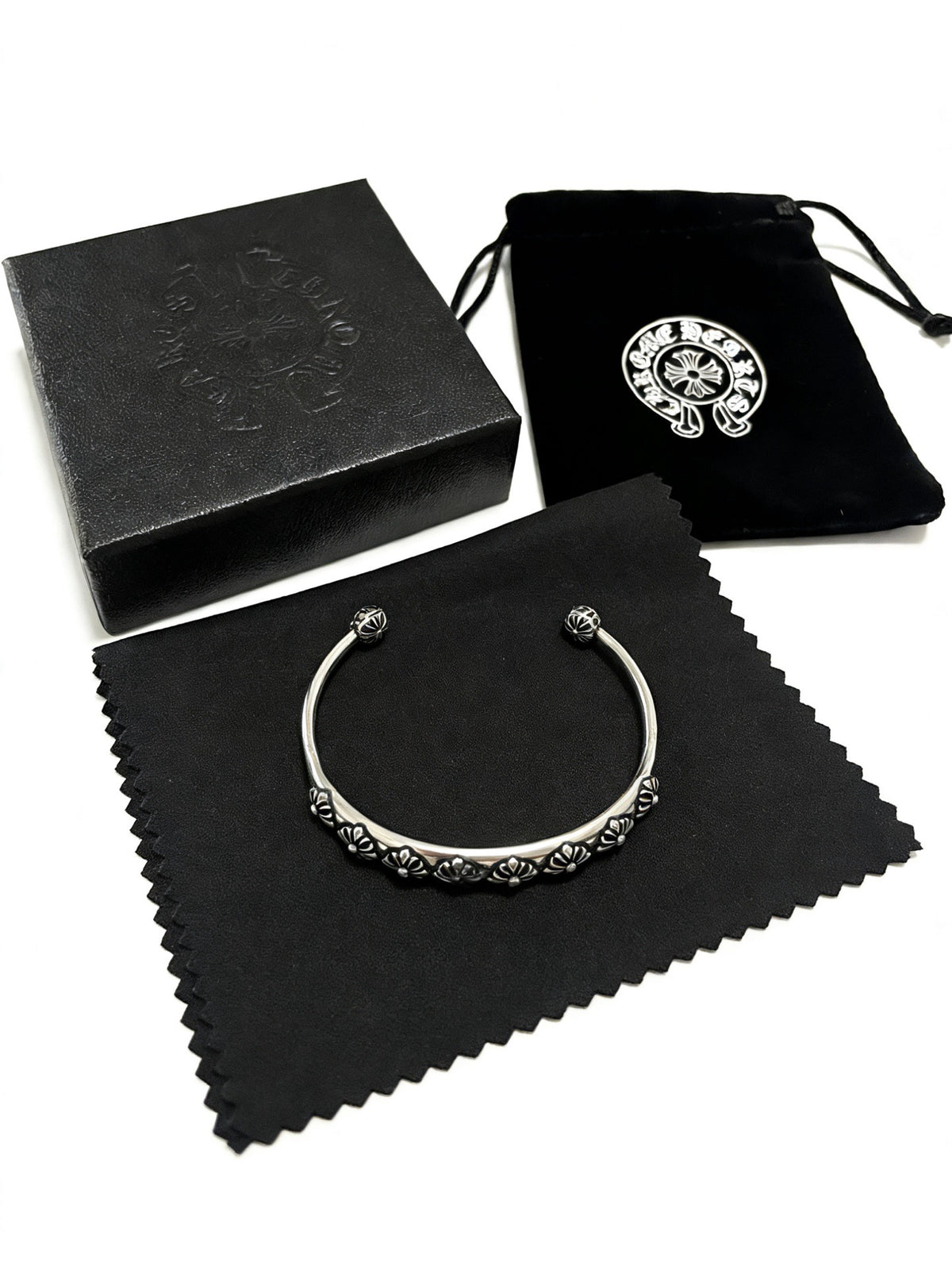 Cross Statement Bracelet in Metal-Tone – Design 05 front product view