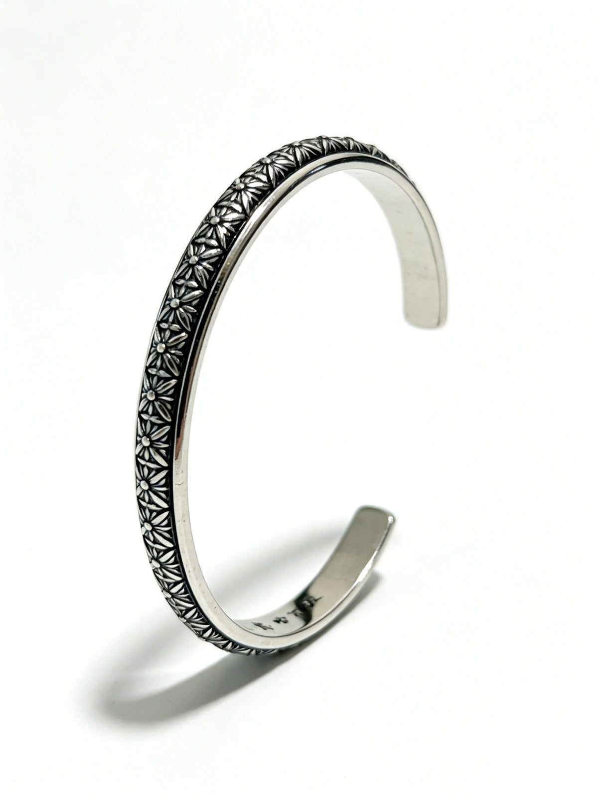 Signature Emblem Bangle in Polished Metal-Tone – Design 008 main product view