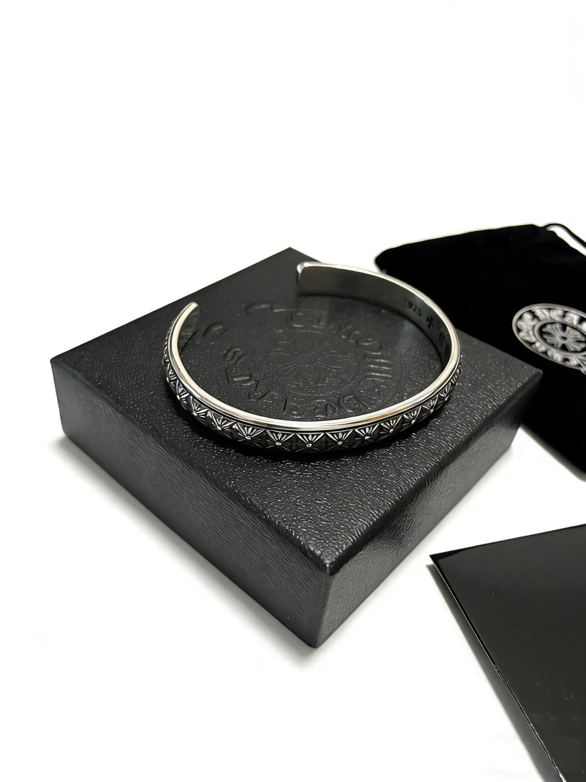 Cross Statement Bracelet in Metal-Tone – Design 06 detail view