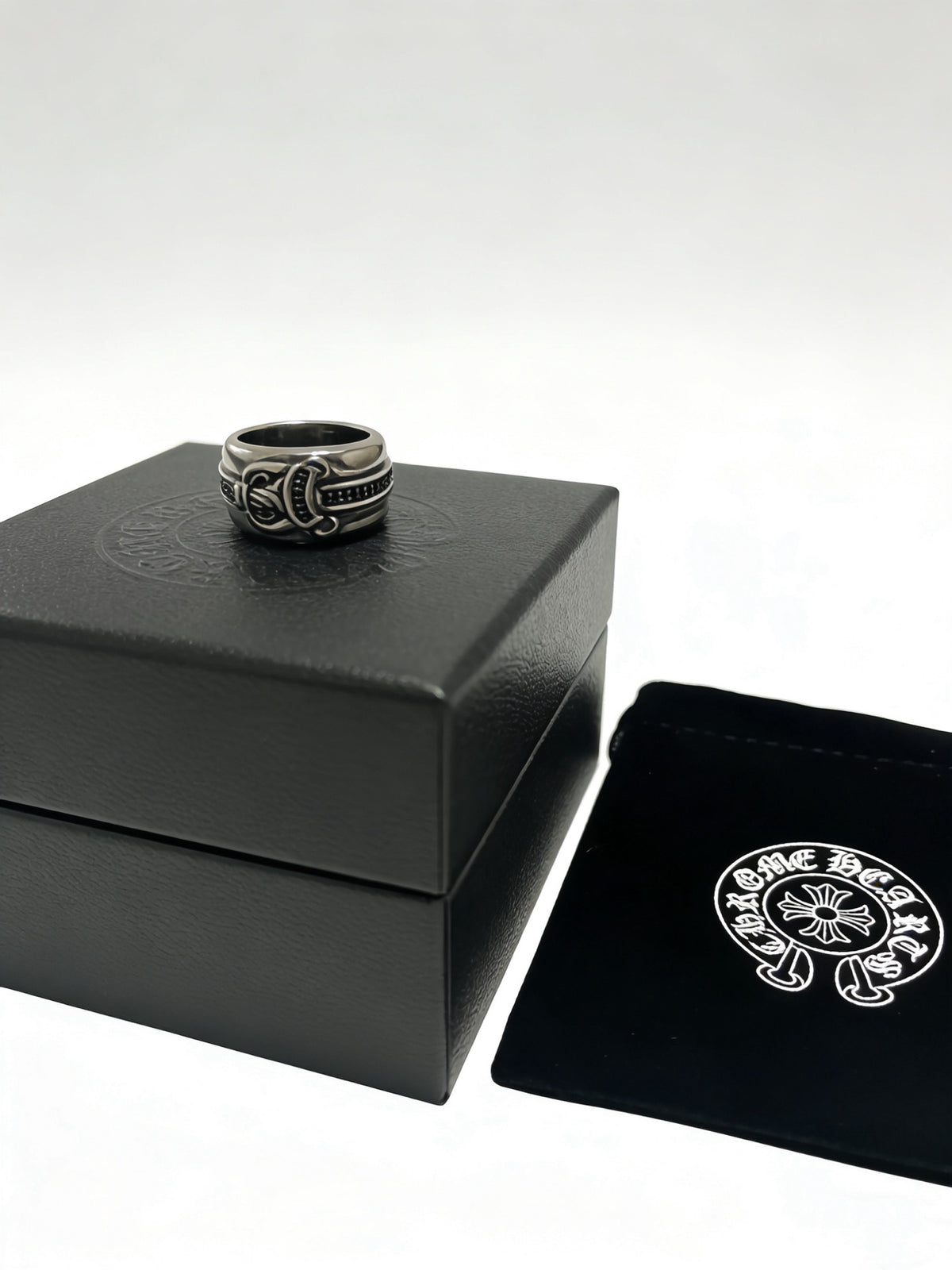 Cross Statement Ring in Metal-Tone – Design 16 detail view
