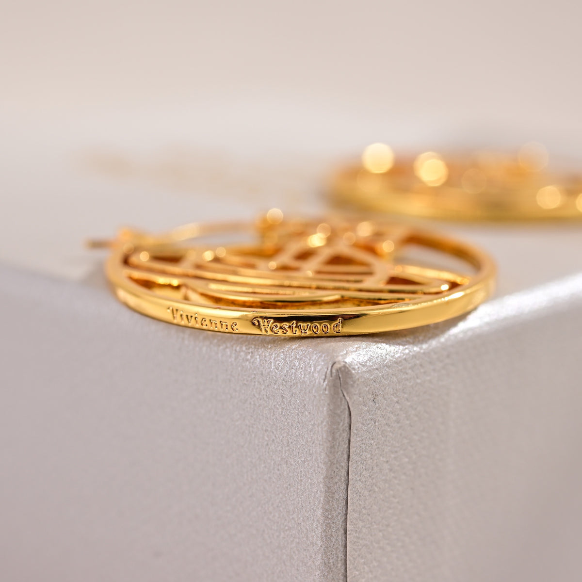 Orb Statement Earrings in Polished Metal-Tone – Design 004 front product view