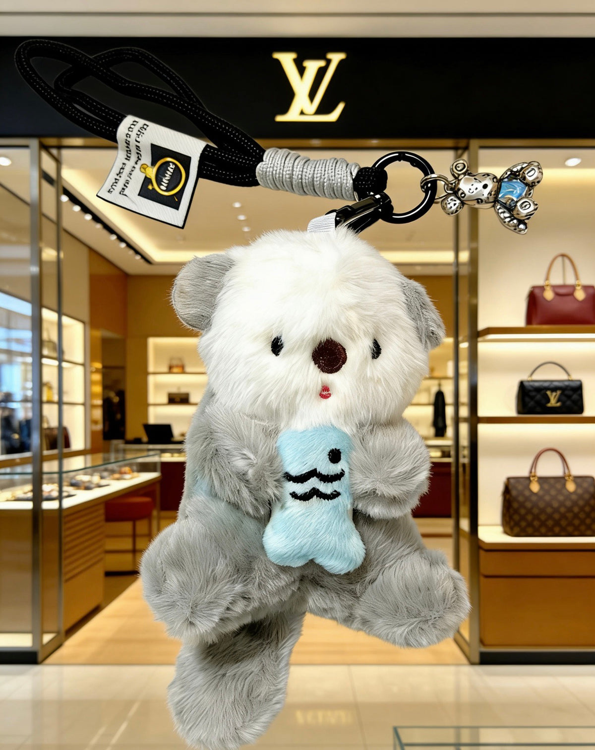 Bag Motif Keychain – Bag Detail – Design 009 styled product view