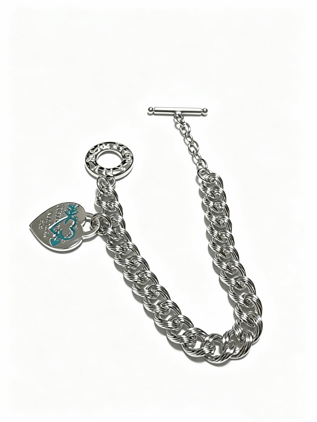Signature Motif Bracelet in Silver-Tone – Vintage Detail – Design 10 detail view