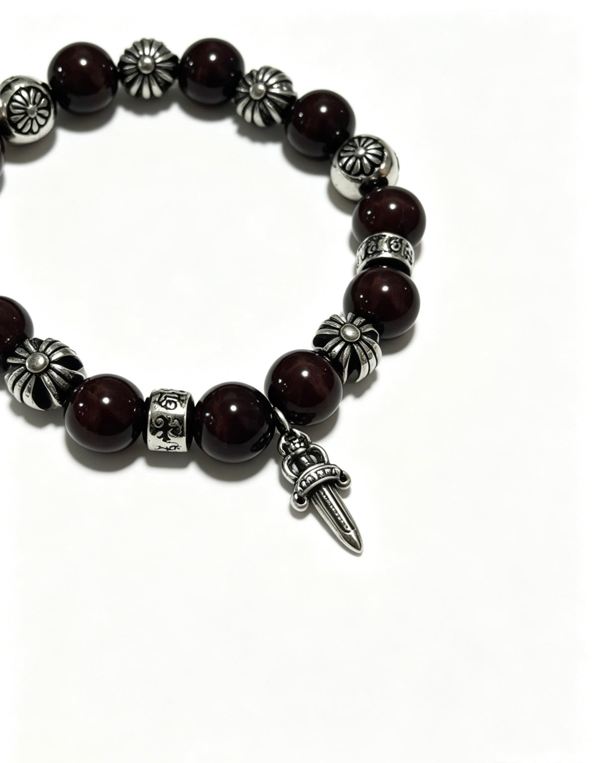 Signature Emblem Bracelet in Polished Metal-Tone – Design 003 side detail