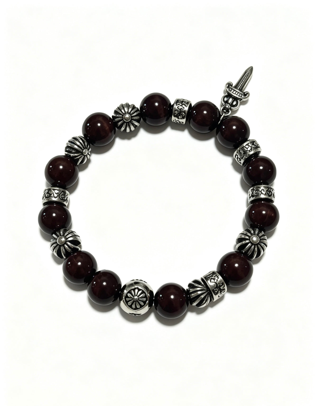 Signature Emblem Bracelet in Polished Metal-Tone – Design 003 styled product view
