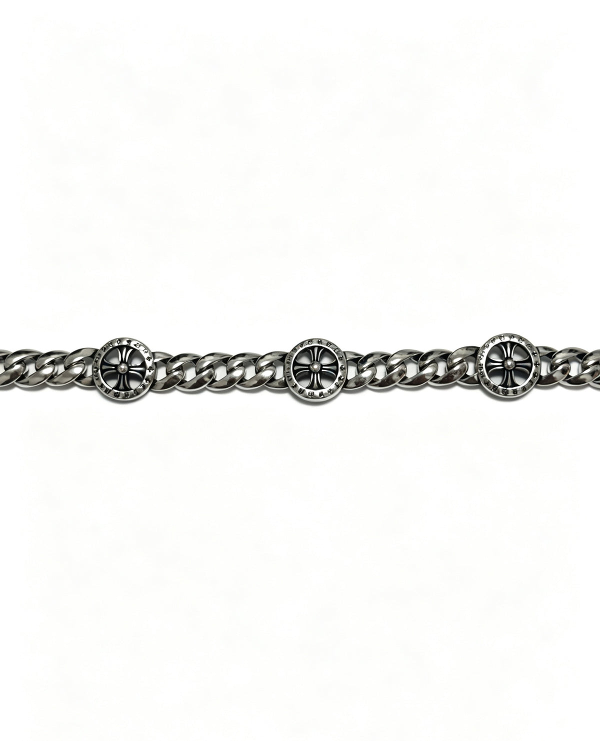 Signature Emblem Bracelet in Polished Metal-Tone – Design 002 main product view