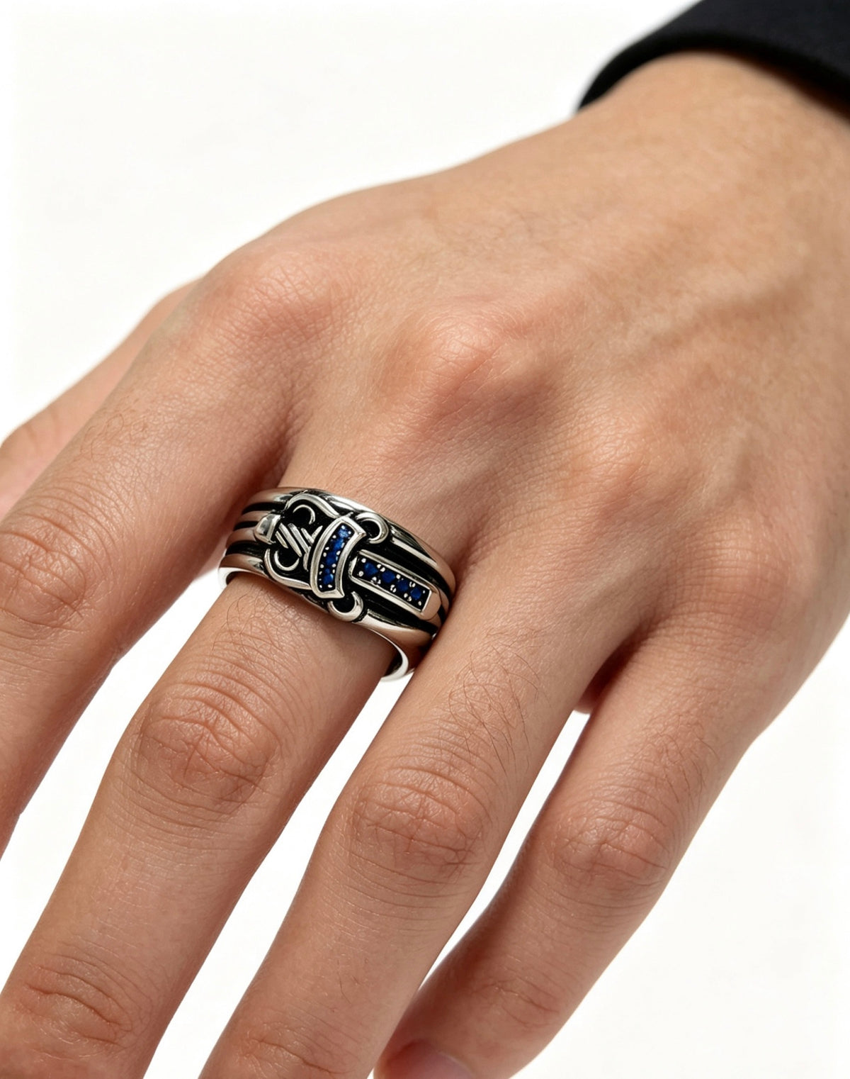 Cross Statement Ring in Metal-Tone – Design 09 main product view