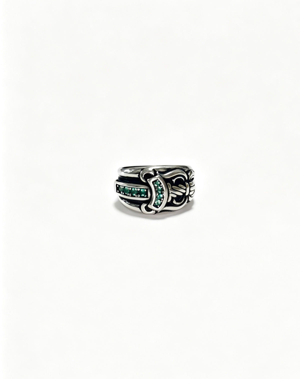 Cross Statement Ring in Metal-Tone – Design 08 detail view