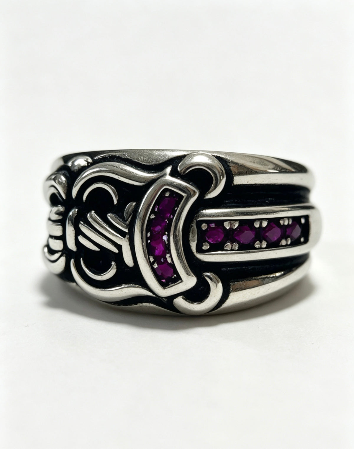 Cross Statement Ring in Metal-Tone – Design 07 close-up detail