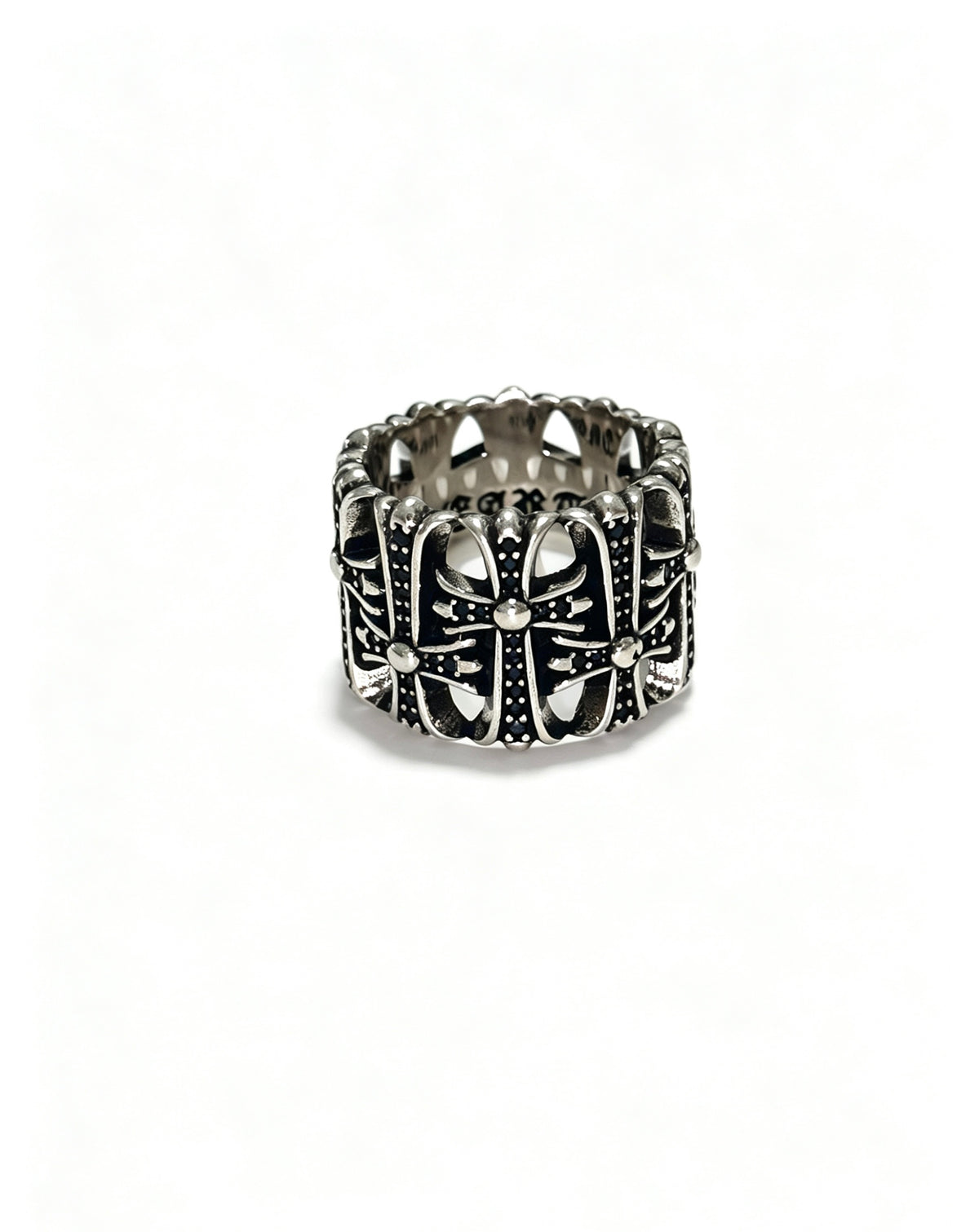 Signature Emblem Statement Ring in Polished Metal-Tone – Design 006 main product view